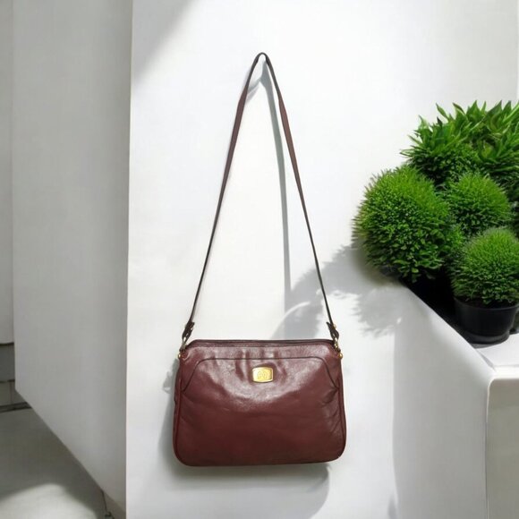 Etienne Aigner Handbags - VTG Etienne Aigner Purse Oxblood Red Leather Signature A Shoulder Bag 80s Italy